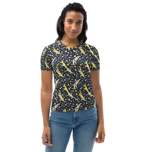 Starlit Safari on a Women's Crew Neck T-Shirt