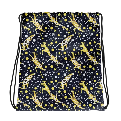Starlit Safari on a Drawstring Bag