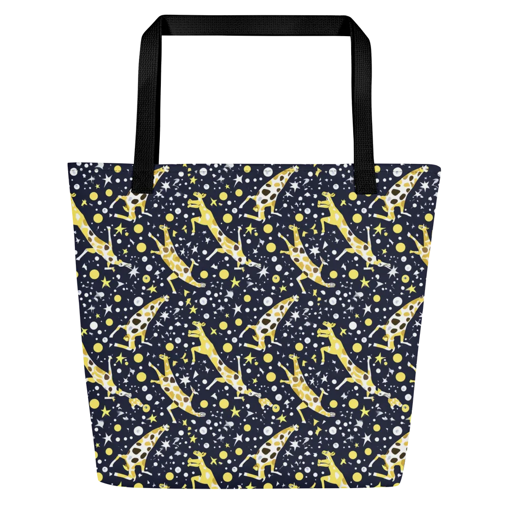 Starlit Safari on Large Tote Bag W/ Pocket — Front