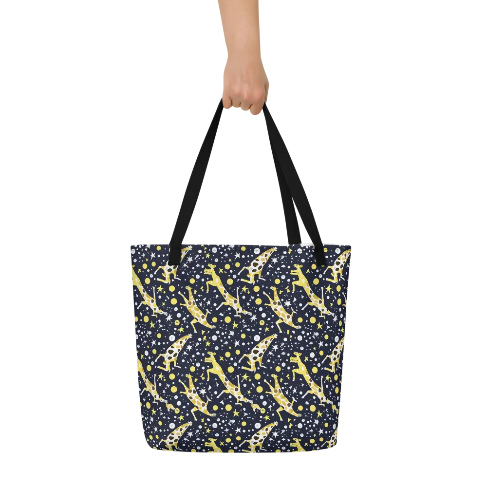 Starlit Safari on Large Tote Bag W/ Pocket — Front