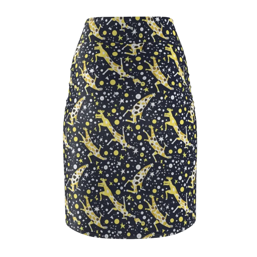 Starlit Safari on Pencil Skirt — Back