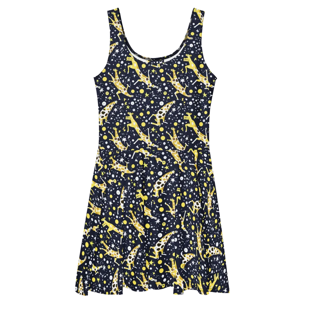 Starlit Safari on Skater Dress — Front