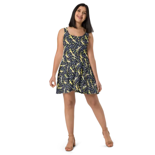 Starlit Safari on a Skater Dress