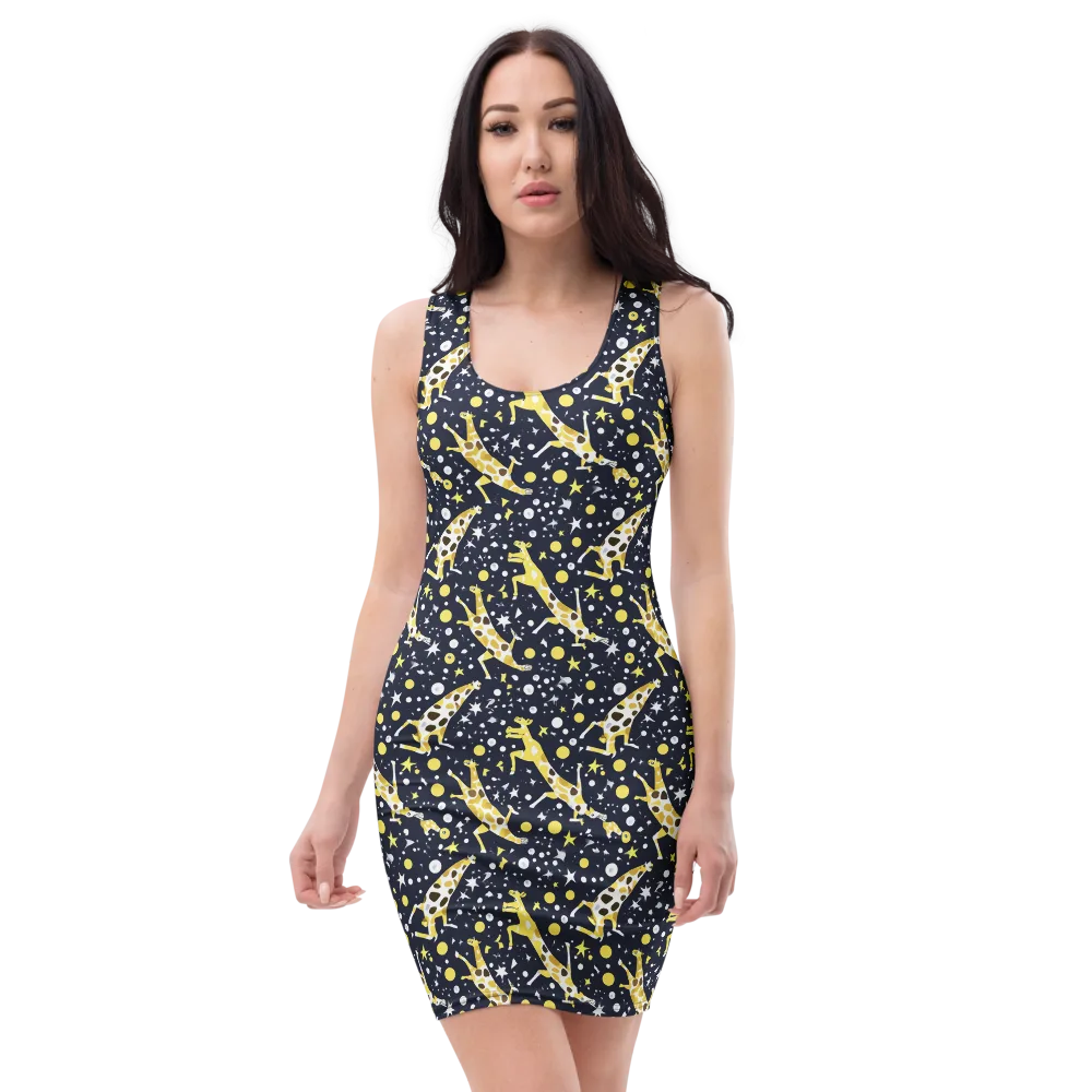 Starlit Safari on Bodycon Dress — Front