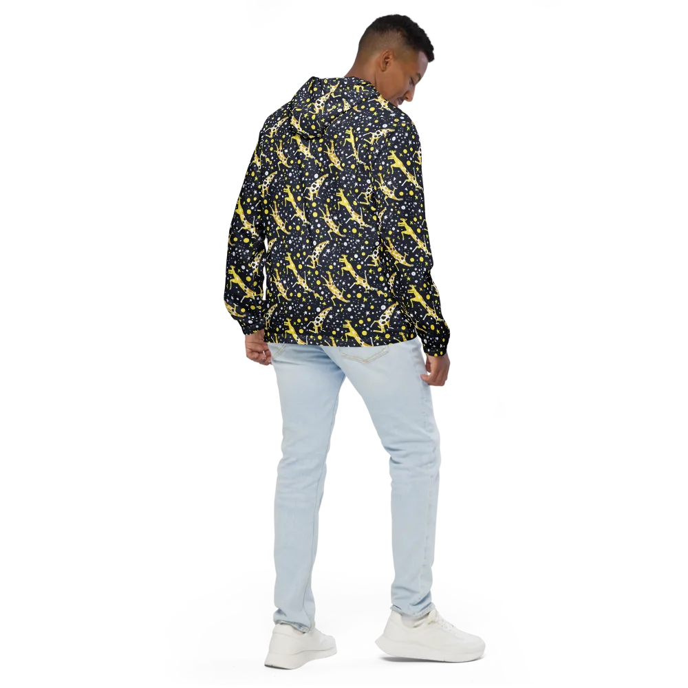 Starlit Safari on Men's Windbreaker — Back