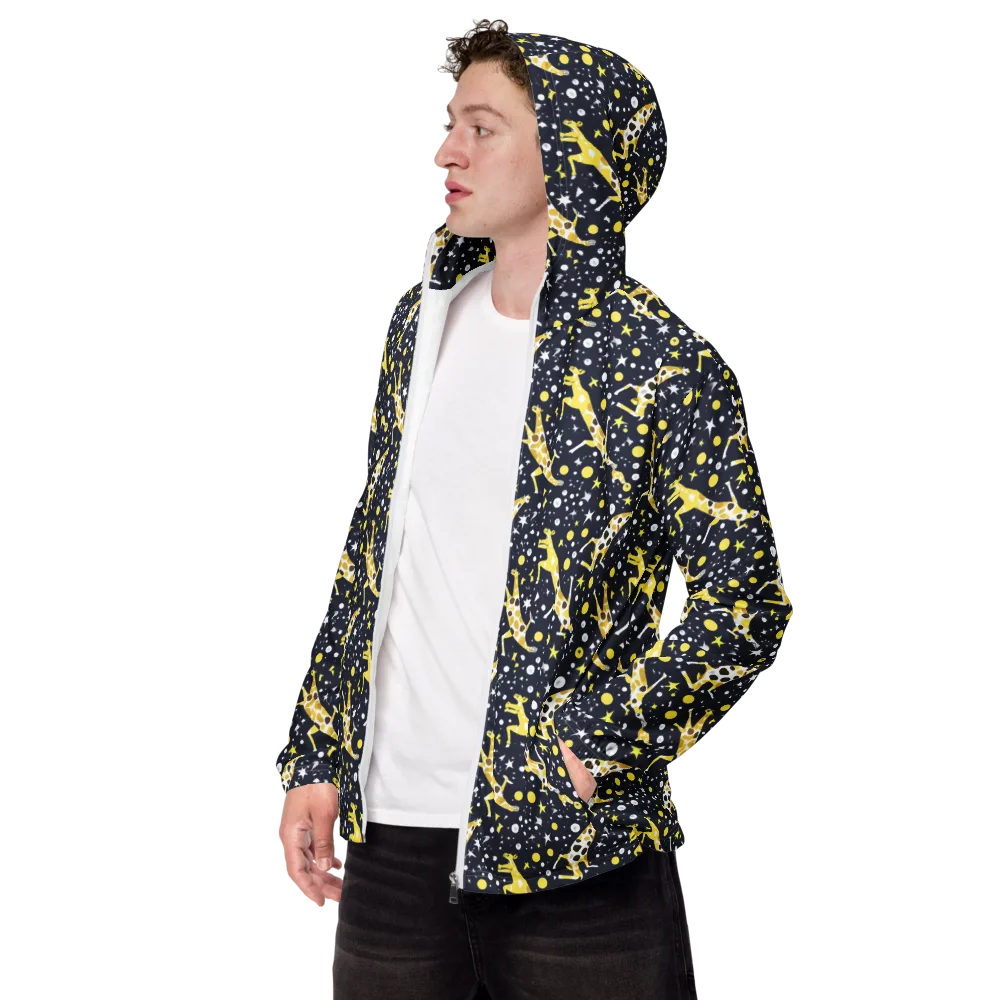 Starlit Safari on Men's Windbreaker — Left Front