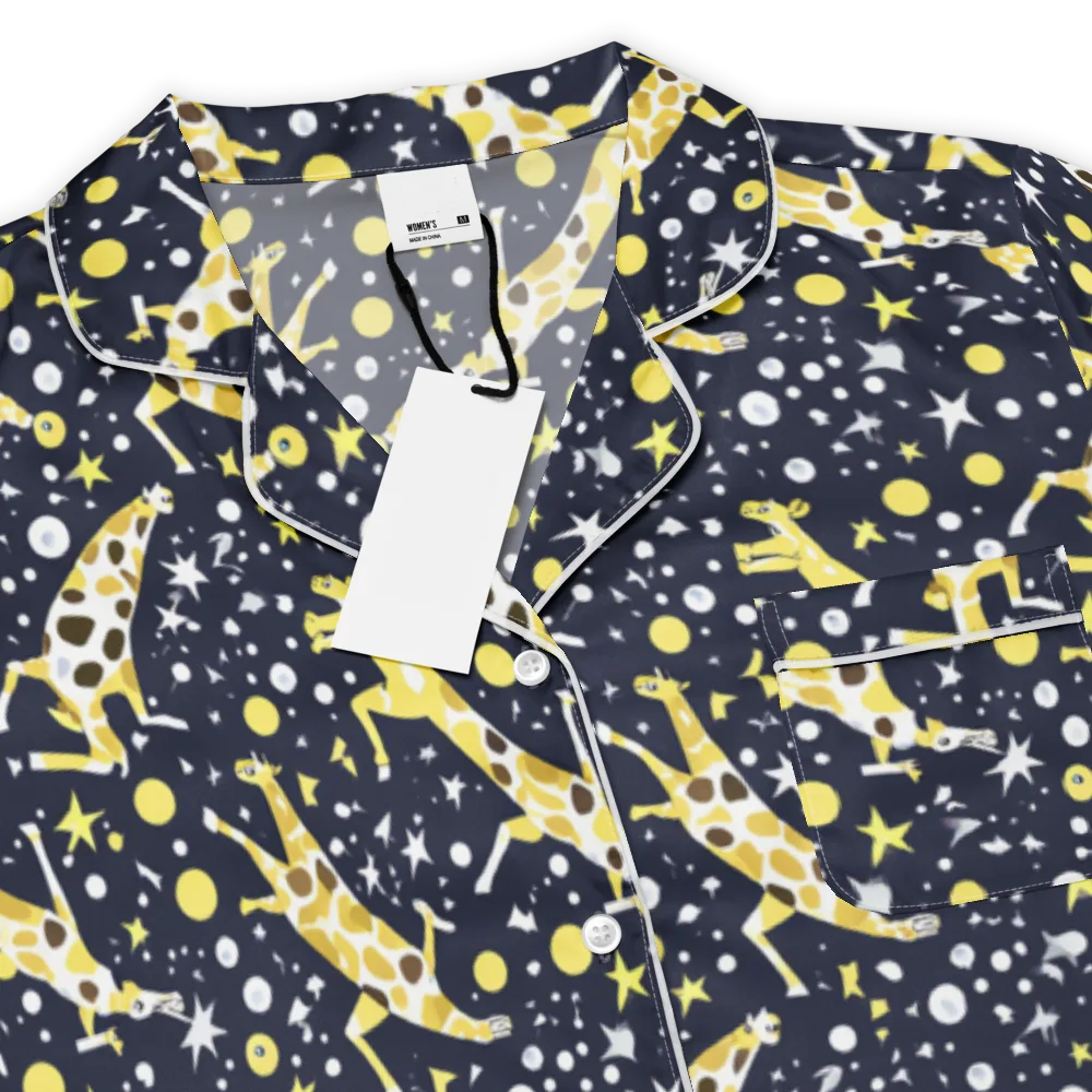 Starlit Safari on Women's Short Sleeve Pajama Top — Product details