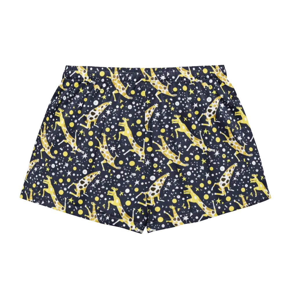 Starlit Safari on Women's Pajama Shorts — Back