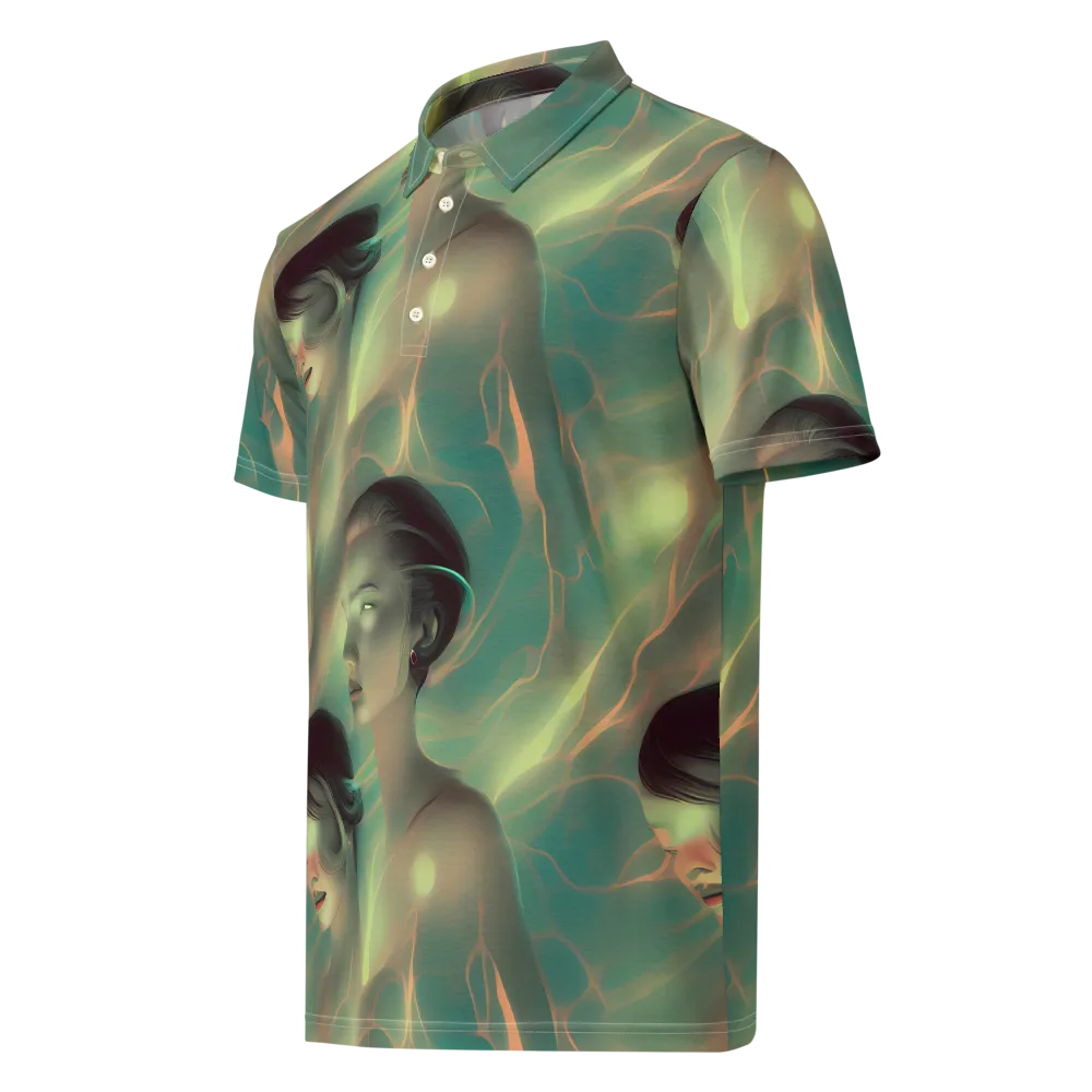 Spectral Whisper on Men's Slim Fit Polo Shirt — Left Front