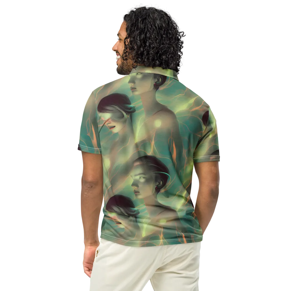 Spectral Whisper on Men's Slim Fit Polo Shirt — Back