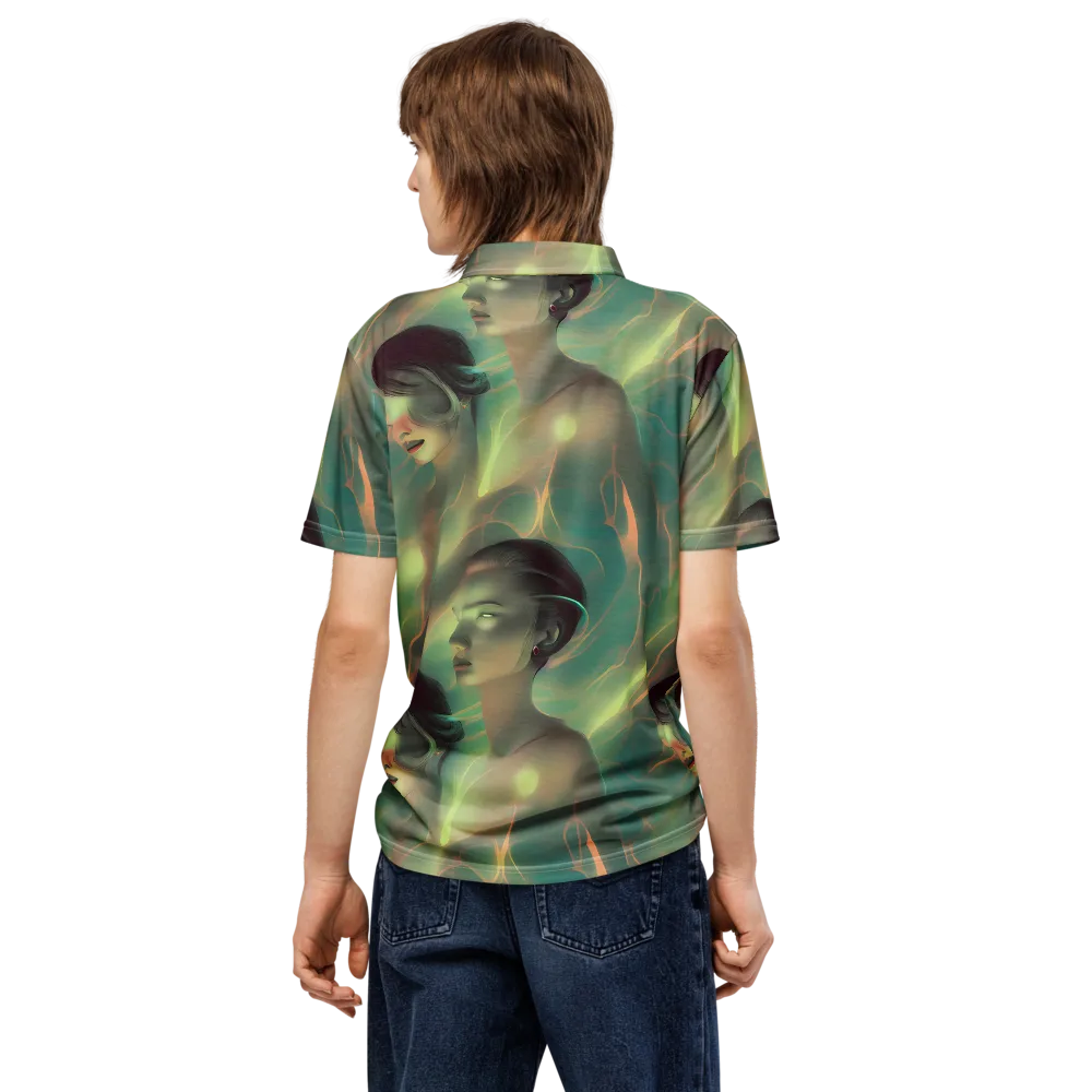 Spectral Whisper on Men's Slim Fit Polo Shirt — Back
