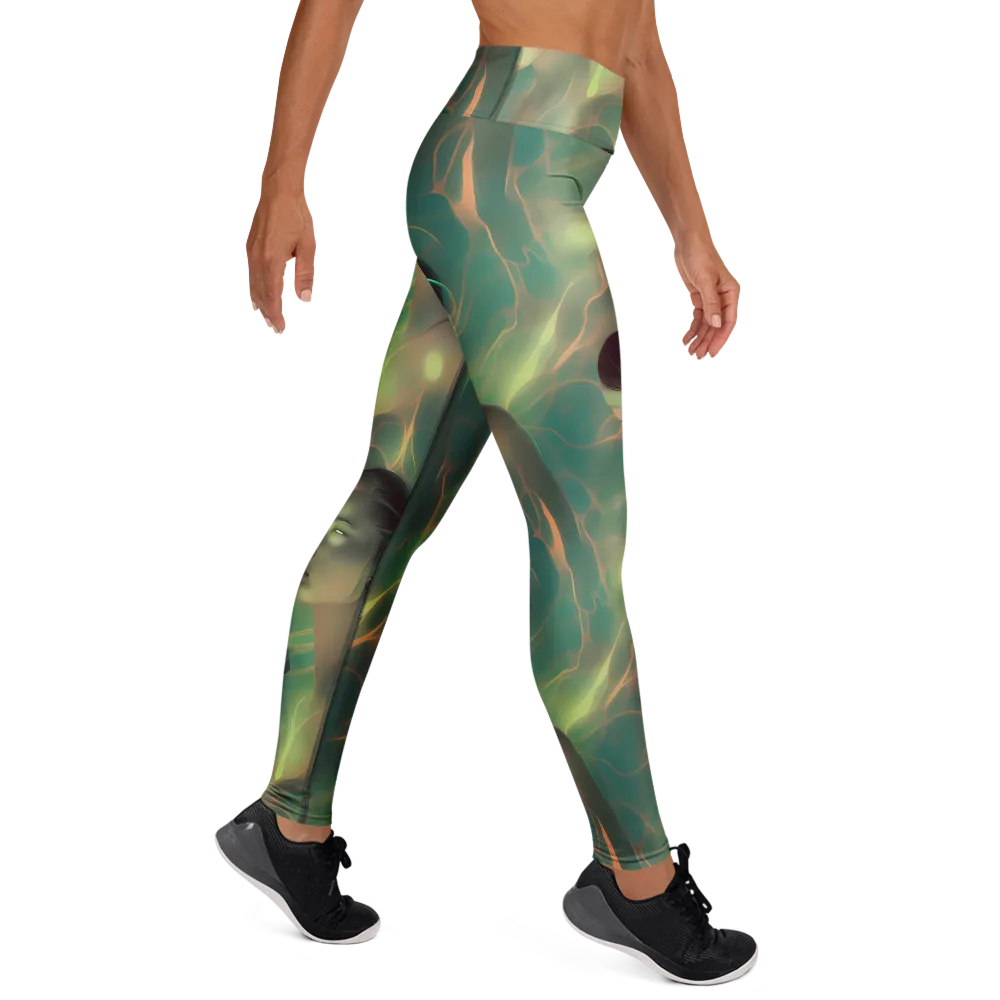 Spectral Whisper on Yoga Leggings — Right