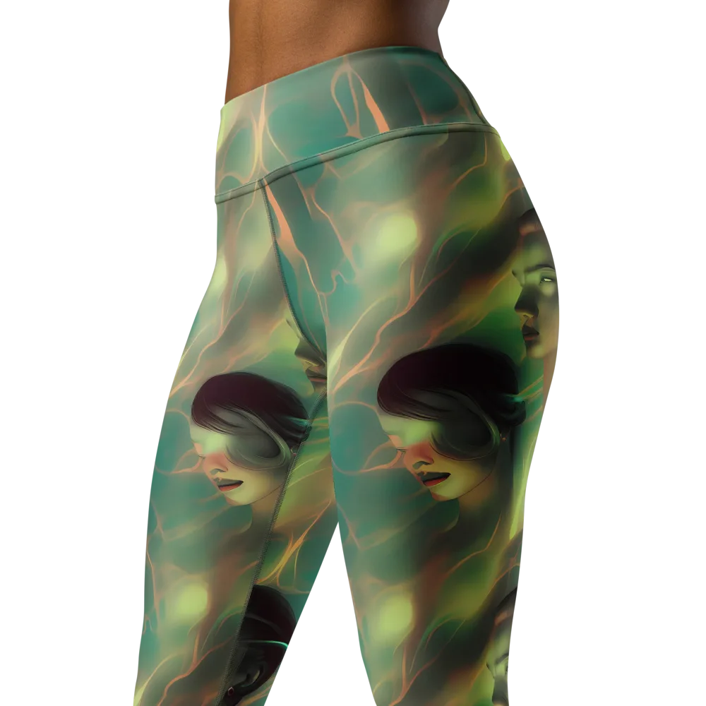 Spectral Whisper on Yoga Leggings — Left Front