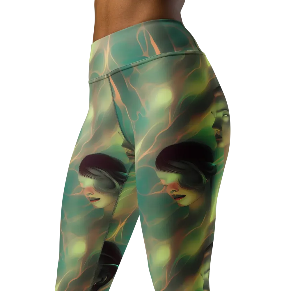 Spectral Whisper on Yoga Leggings — Left Front