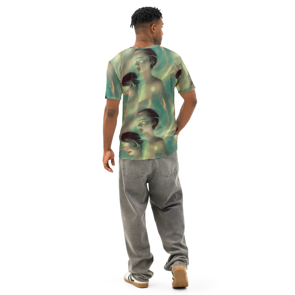 Spectral Whisper on Men's Cotton Crew Neck T-Shirt — Back