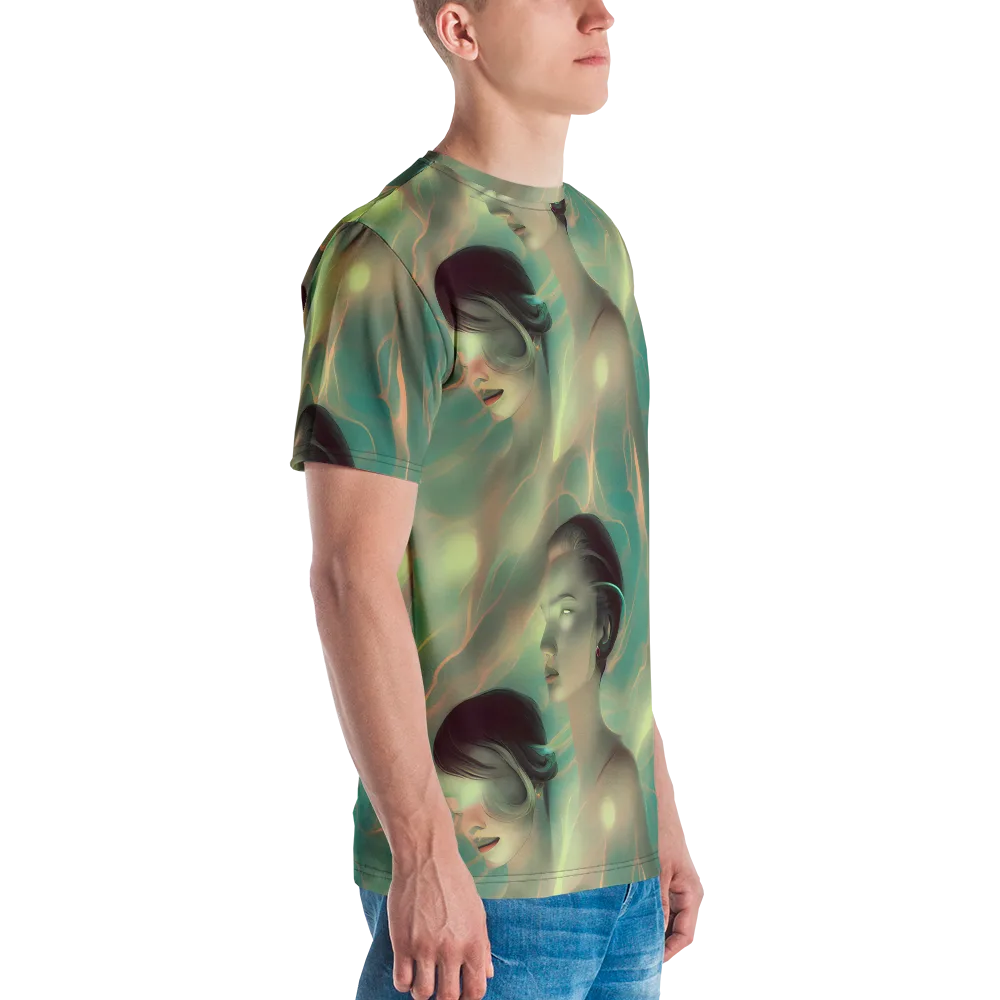 Spectral Whisper on Men's Crew Neck T-Shirt — Right