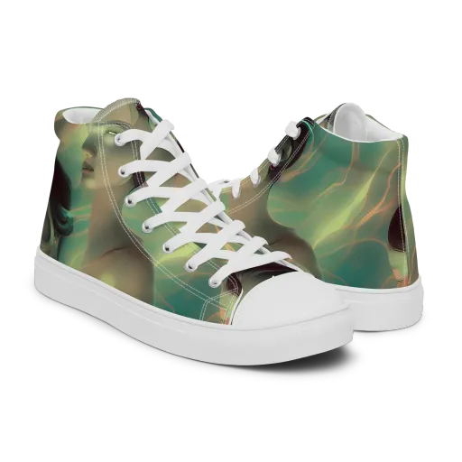 Spectral Whisper on a Men's High Top Canvas Shoes
