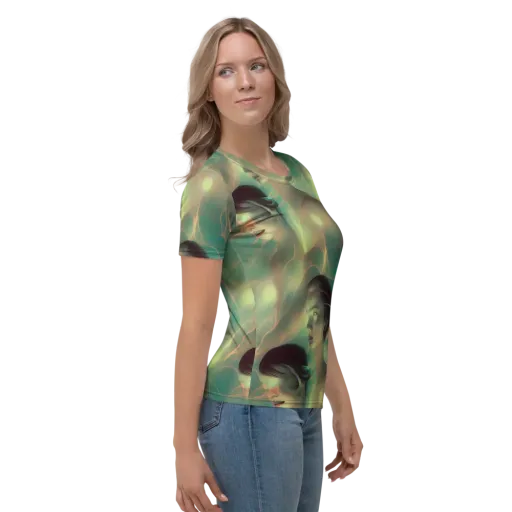 Spectral Whisper on a Women's Crew Neck T-Shirt