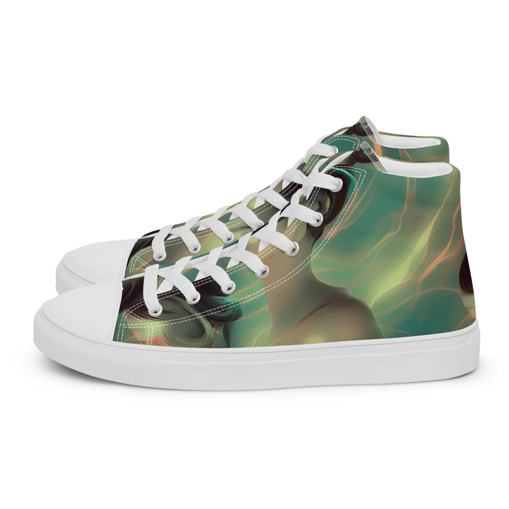 Spectral Whisper on Women's High Top Canvas Shoes — Left