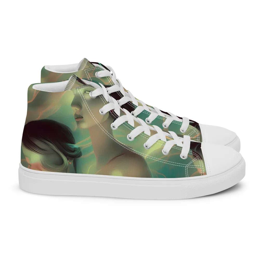 Spectral Whisper on Women's High Top Canvas Shoes — Right