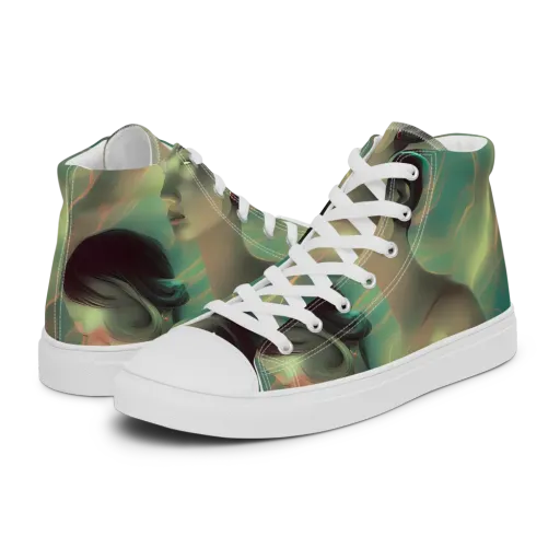 Spectral Whisper on a Women's High Top Canvas Shoes
