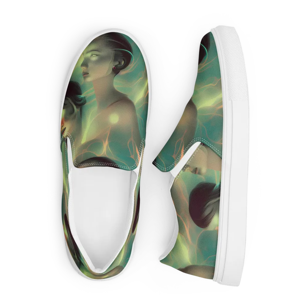 Spectral Whisper on Men's Slip-On Canvas Shoes — Front