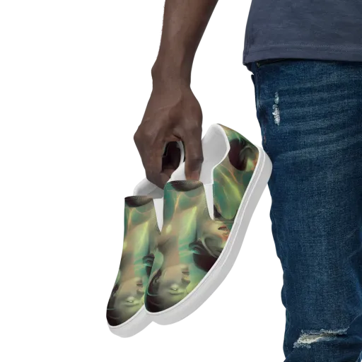 Spectral Whisper on a Men's Slip-On Canvas Shoes