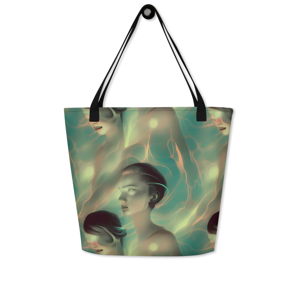 Spectral Whisper on Large Tote Bag W/ Pocket — Front