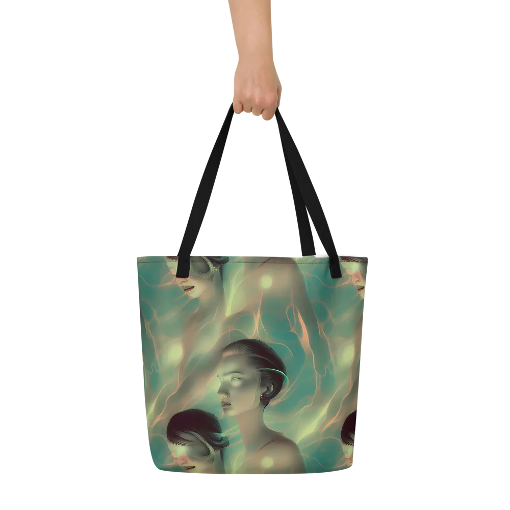 Spectral Whisper on Large Tote Bag W/ Pocket — Front