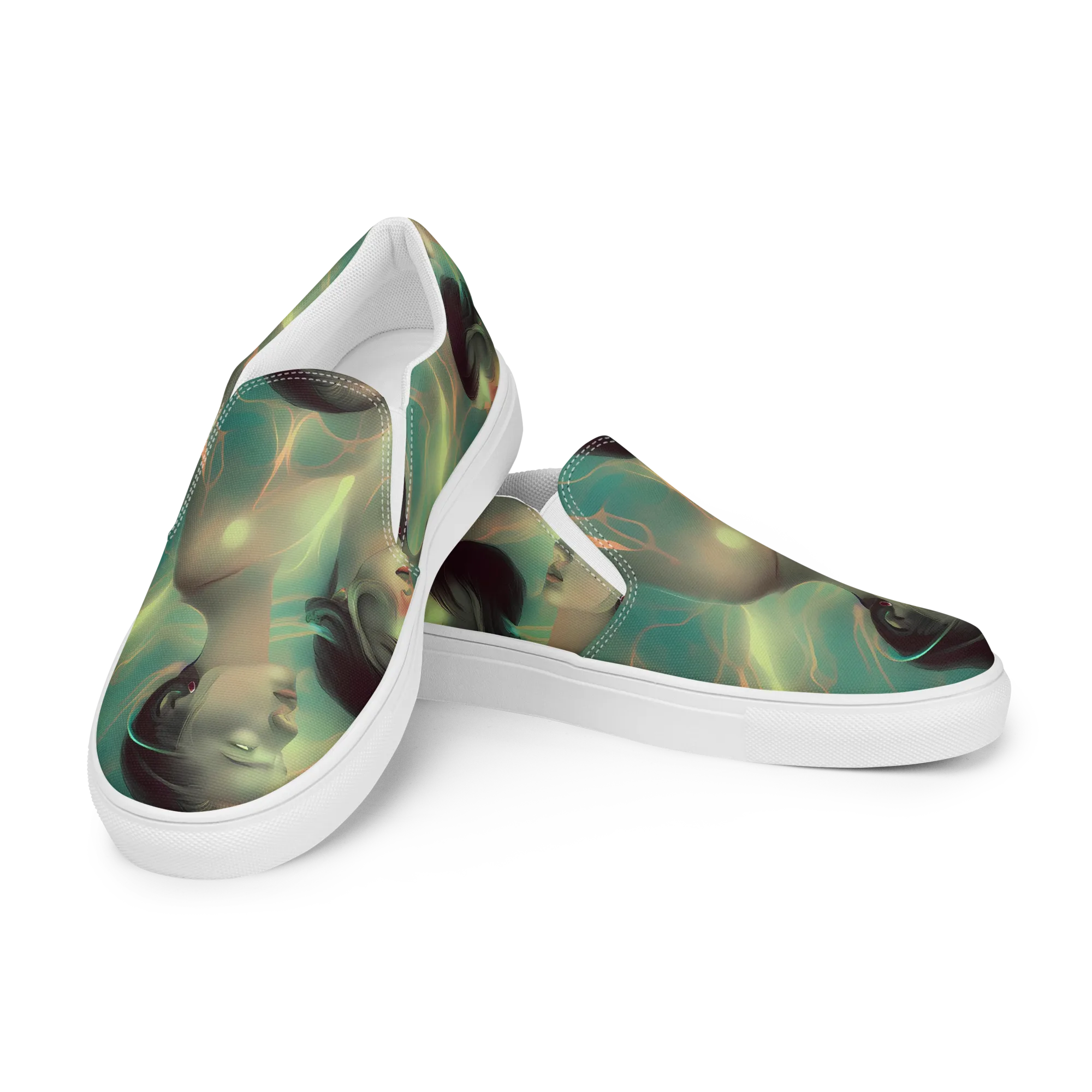 Spectral Whisper on Women's Slip-On Canvas Shoes — Left Front