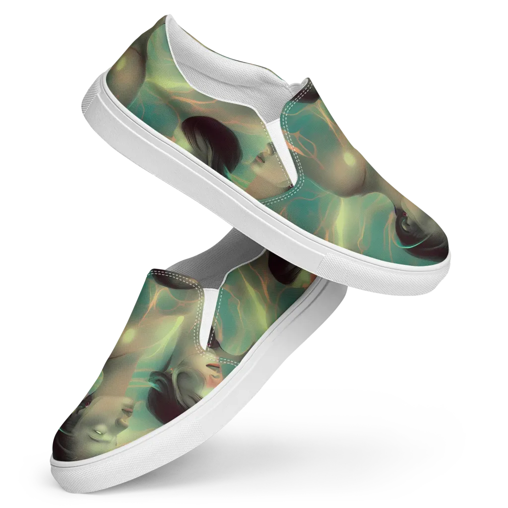 Spectral Whisper on Women's Slip-On Canvas Shoes — Front