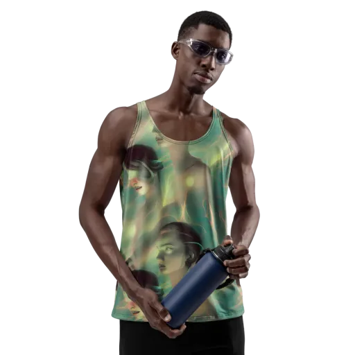 Spectral Whisper on a Men's Tank Top