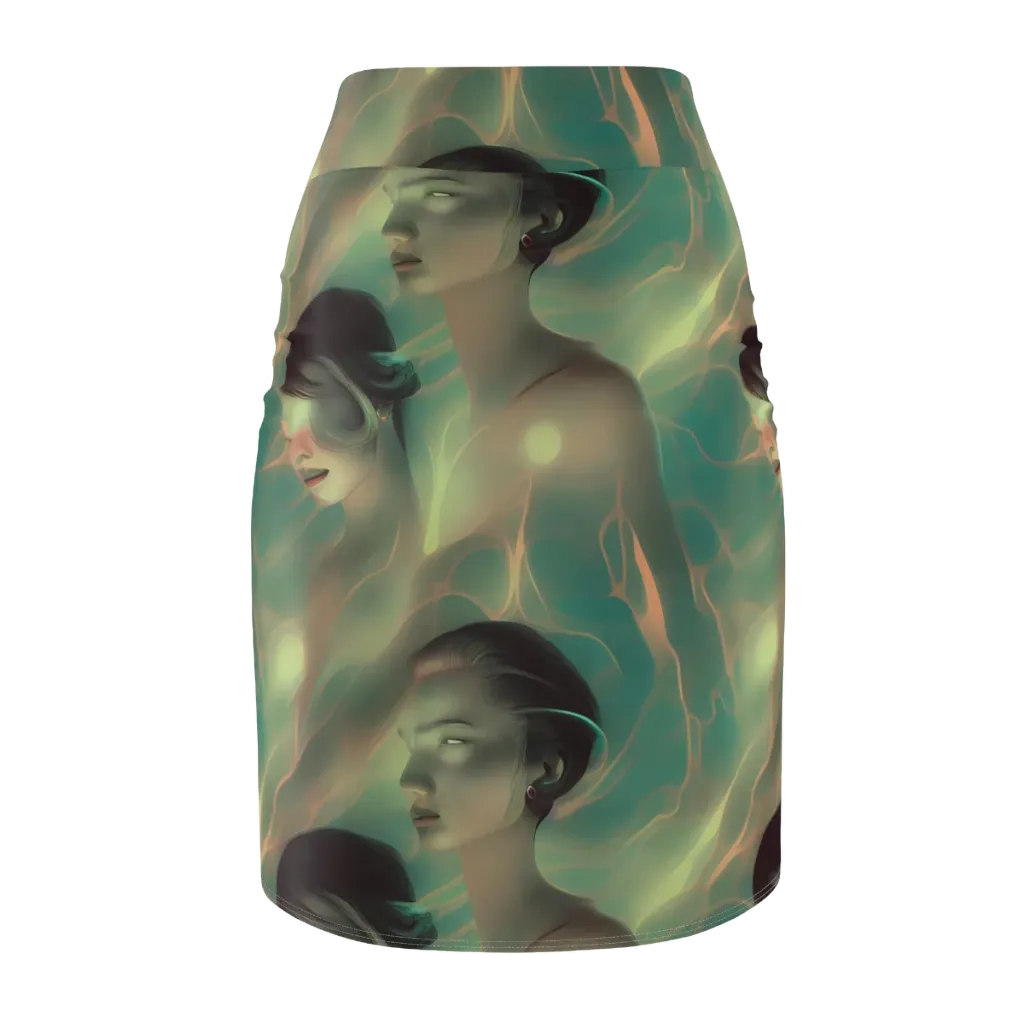 Spectral Whisper on Pencil Skirt — Back