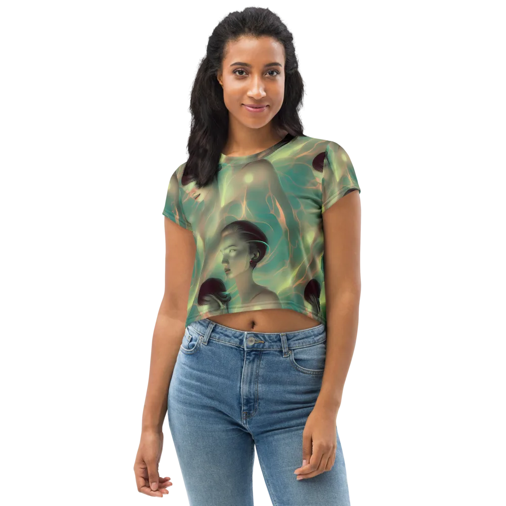 Spectral Whisper on Crop Tee — Front