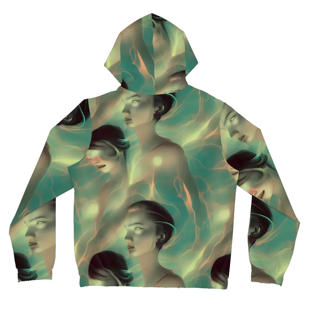 Spectral Whisper on Women's Full-Zip Hoodie — Back