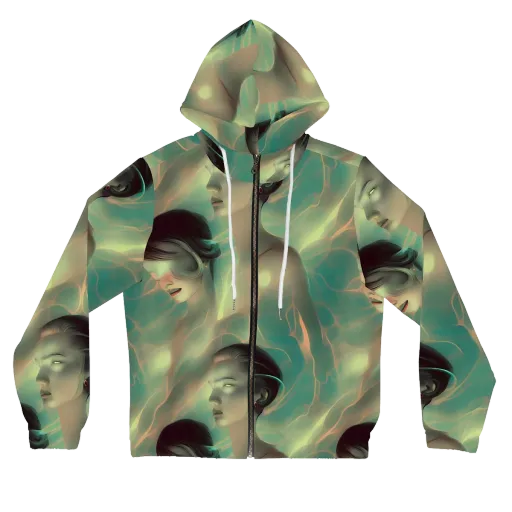Spectral Whisper on a Women's Full-Zip Hoodie
