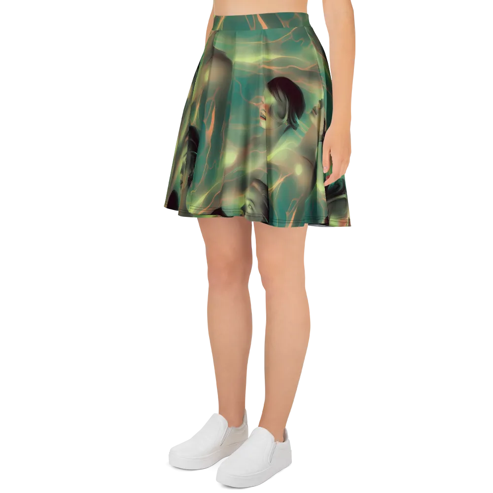 Spectral Whisper on Skater Skirt — Left