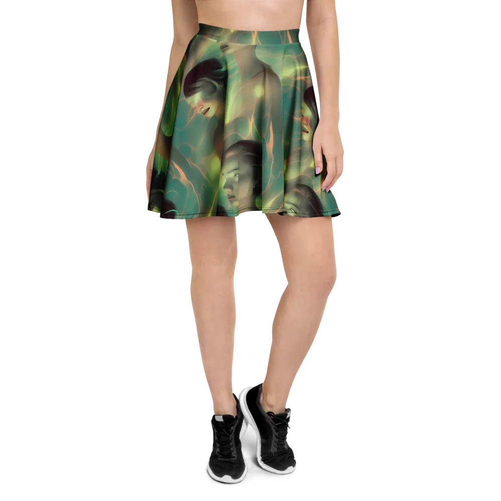 Spectral Whisper on Skater Skirt — Front