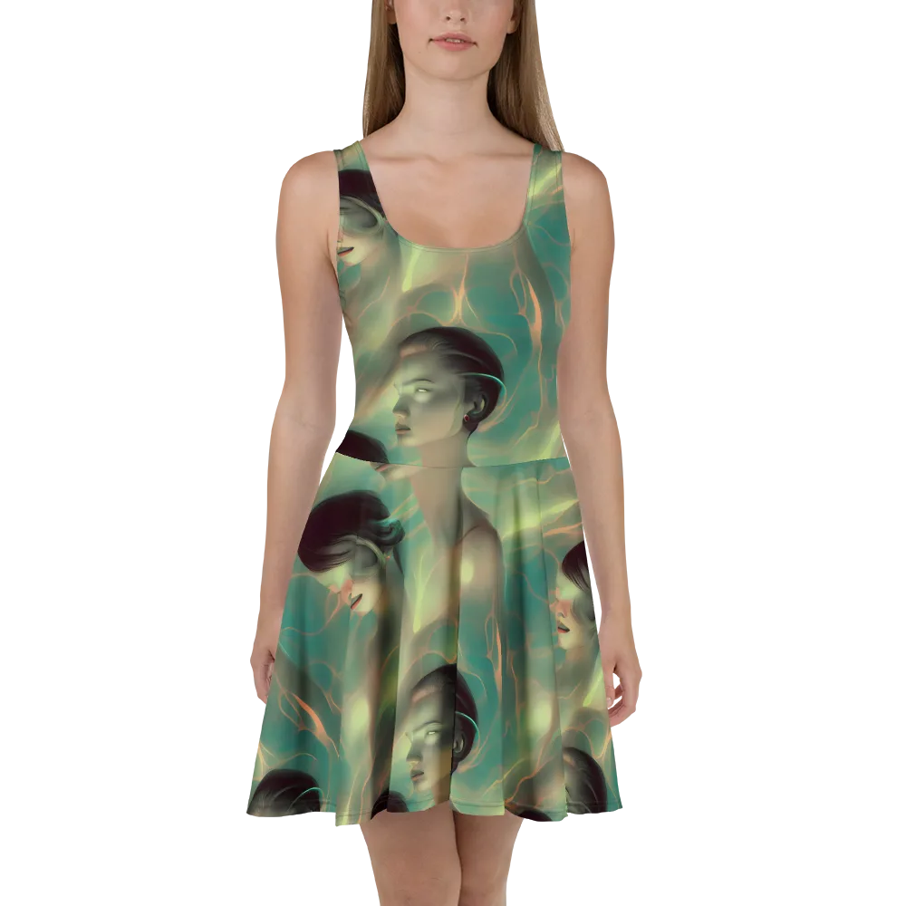 Spectral Whisper on Skater Dress — Front