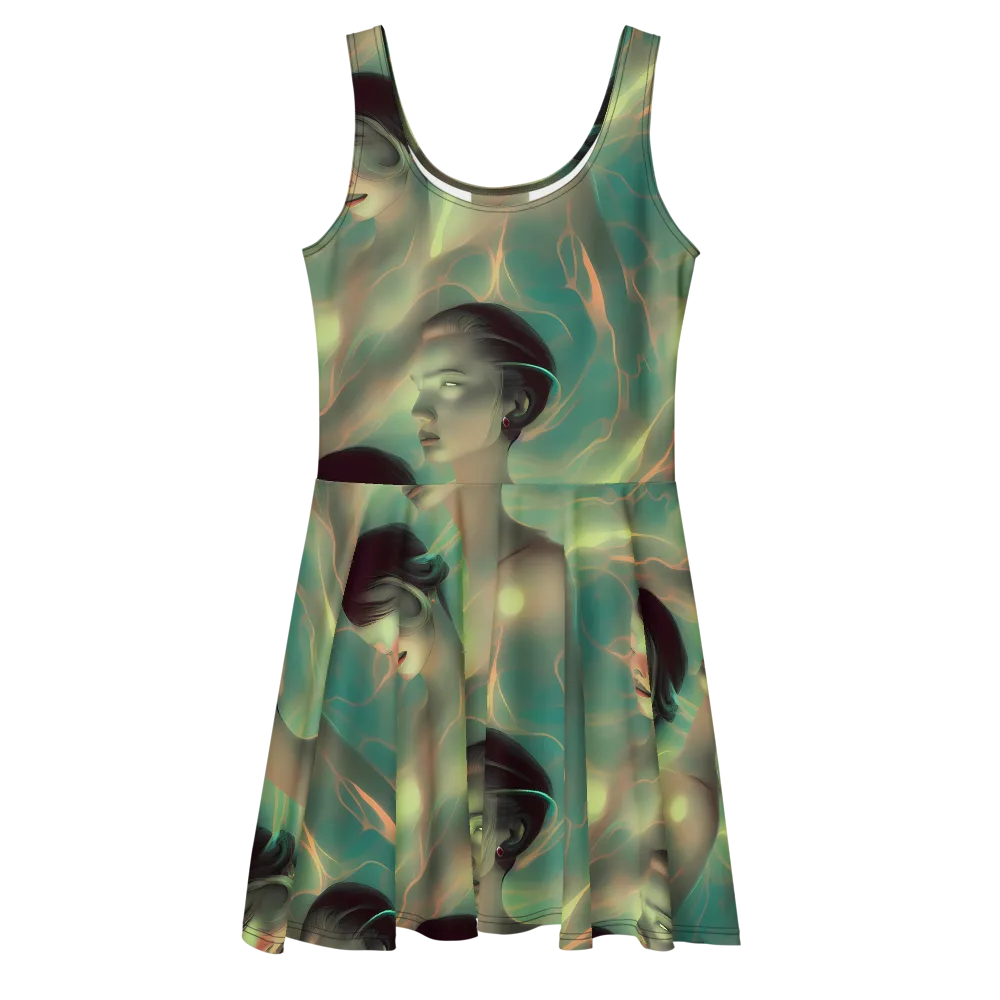 Spectral Whisper on Skater Dress — Front