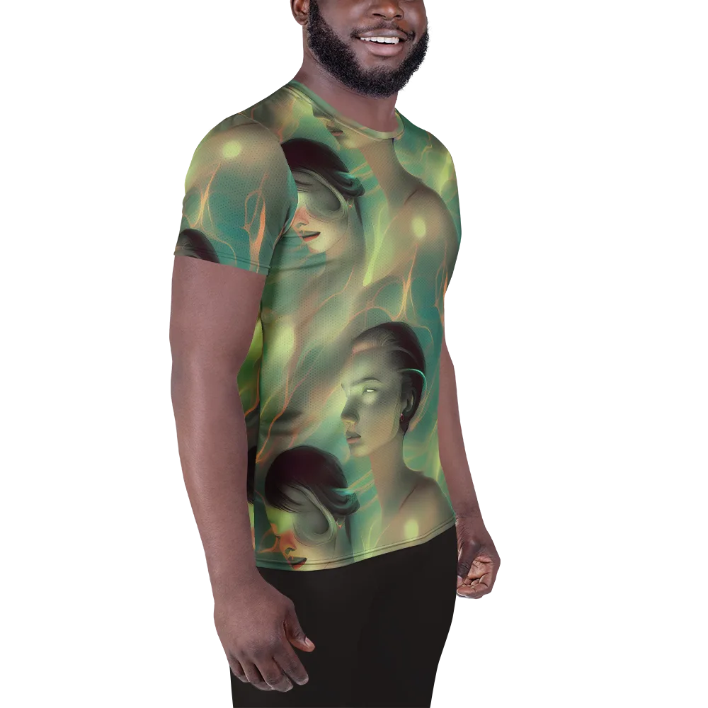 Spectral Whisper on Men's Athletic T-Shirt — Right