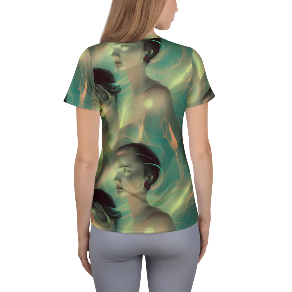 Spectral Whisper on Women's Athletic T-Shirt — Back