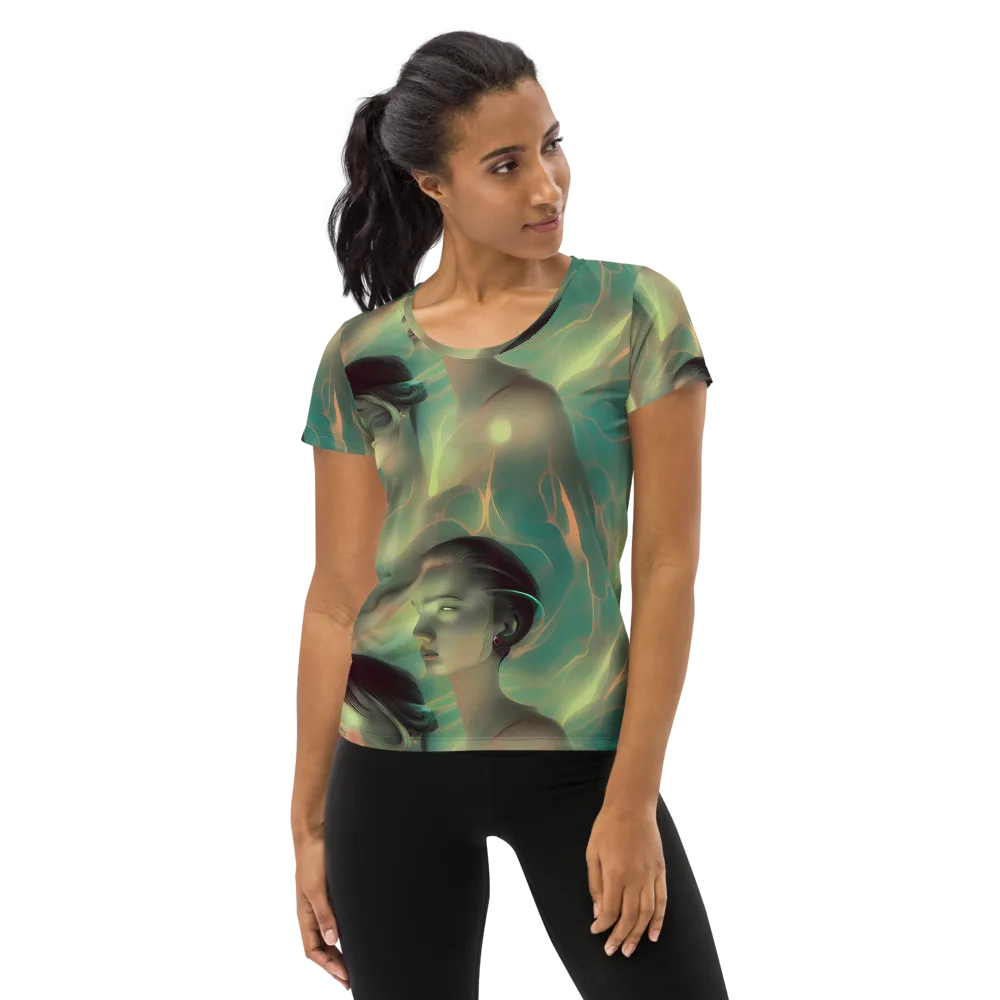 Spectral Whisper on Women's Athletic T-Shirt — Front