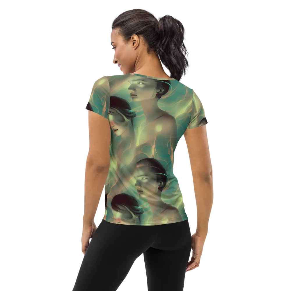 Spectral Whisper on Women's Athletic T-Shirt — Back