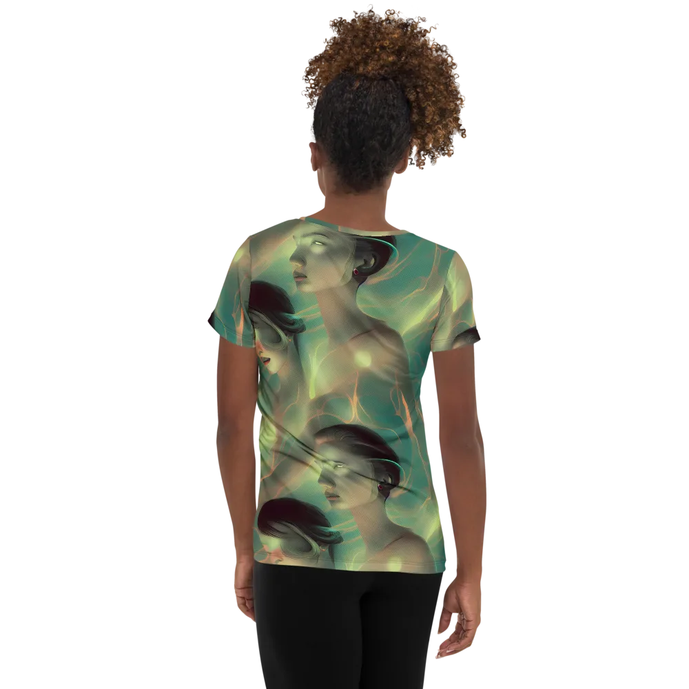 Spectral Whisper on Women's Athletic T-Shirt — Back