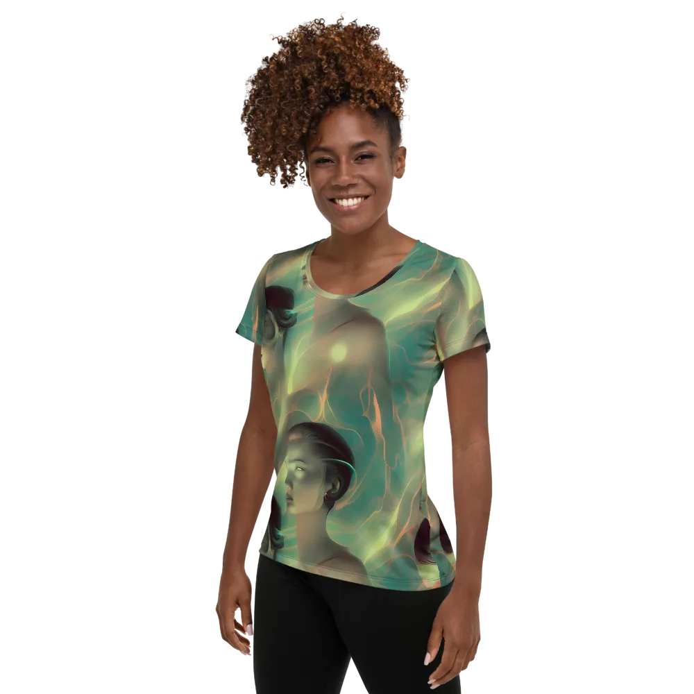 Spectral Whisper on Women's Athletic T-Shirt — Left