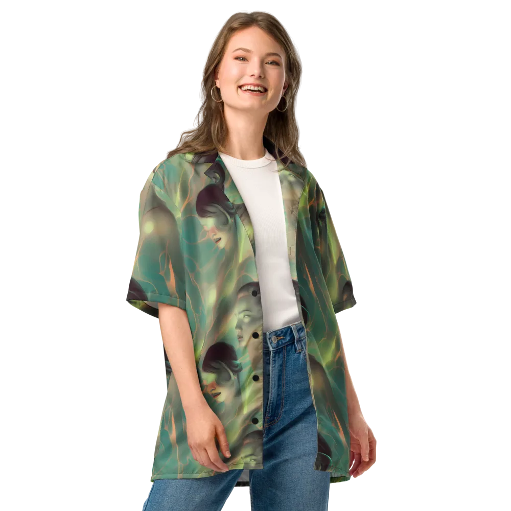 Spectral Whisper on Button Shirt — Front