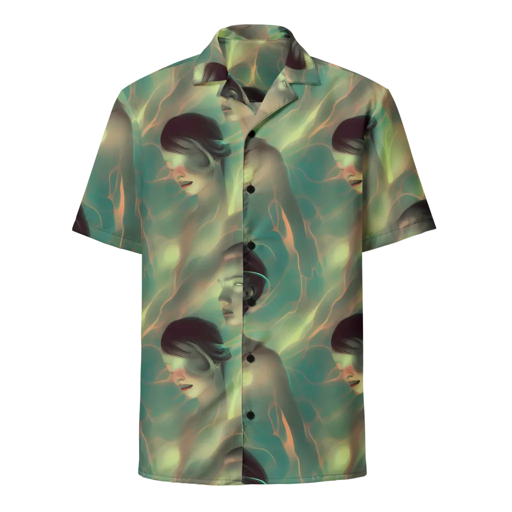 Spectral Whisper on Button Shirt — Front