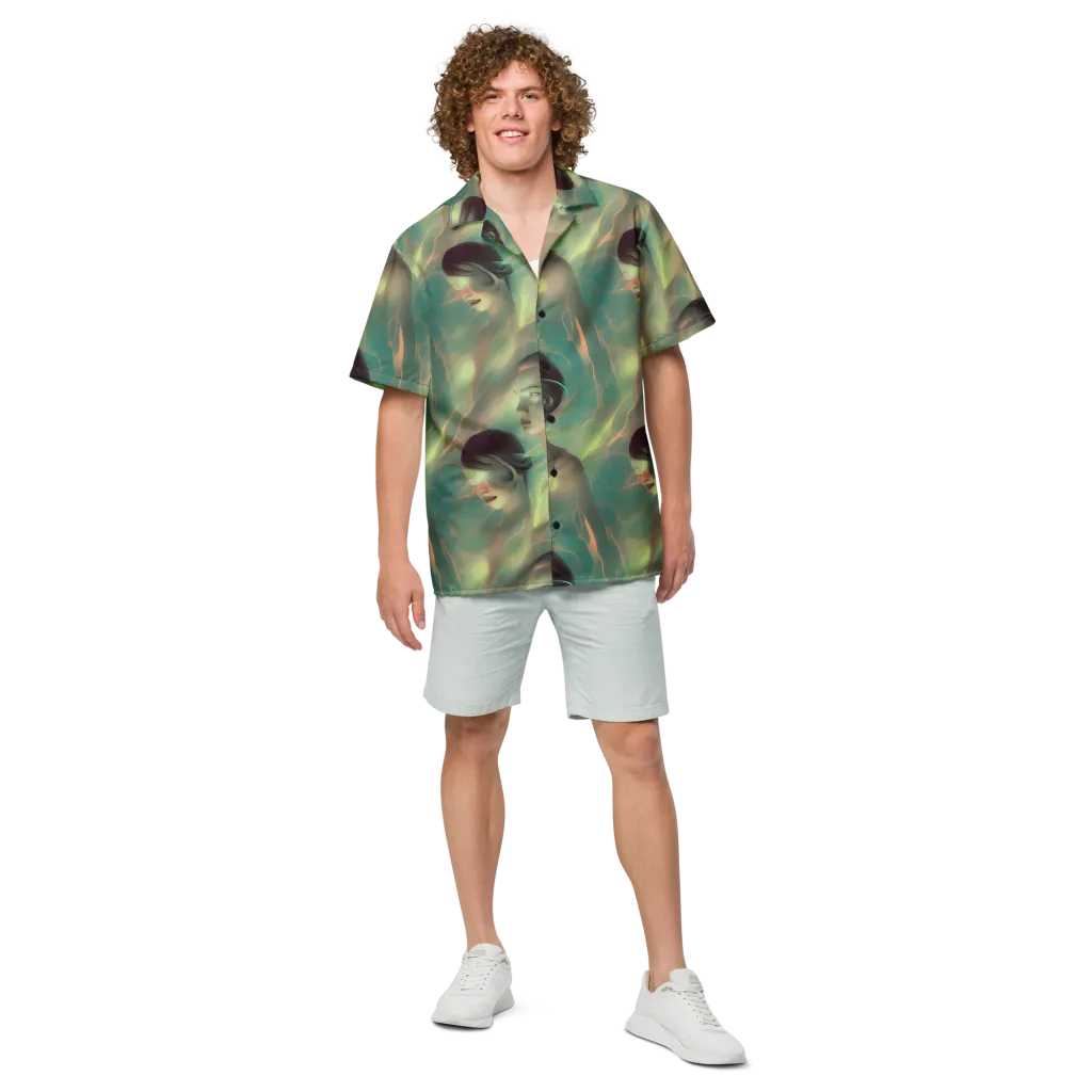 Spectral Whisper on Button Shirt — Front