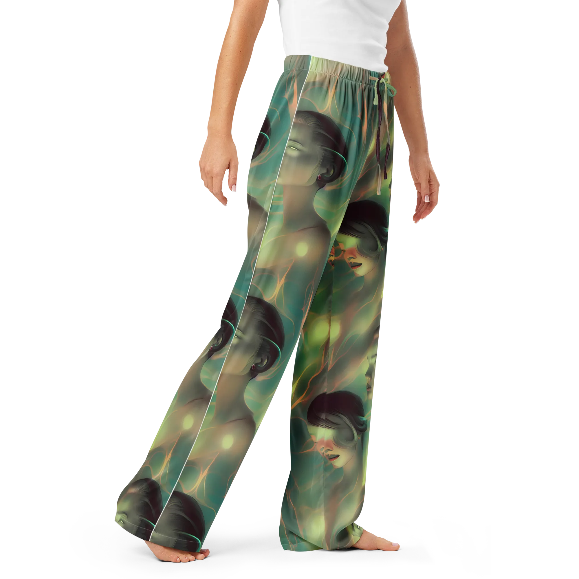 Spectral Whisper on Women's Pajama Pants — Right Front